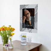 Elegant Grey Abstract Photo Memorial Funeral Folie Afdrukken (Laag (Keuken))