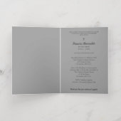 Elegant Grey Abstract Photo Memorial Funeral Folie Feestdagenkaart (Binnenlaag)