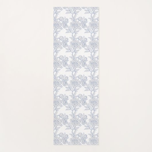 Elegant Grey and Blue Yoga Mat (Voorkant)