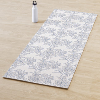 Elegant Grey and Blue Yoga Mat