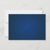 Elegant Grey and Navy Blue Bar Mitzvah RSVP Kaartje (Achterkant)
