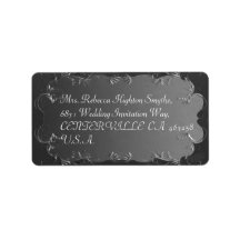 Elegant Grey and Silver Wedding Adresetiketten