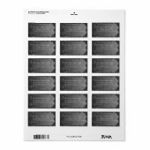 Elegant Grey and Silver Wedding Adresetiketten Etiket (Full Sheet)