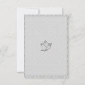 Elegant Grey and Silver Wedding Bells Dank u Bedankkaart (Achterkant)
