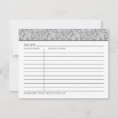 Elegant Grey and White Floral Lace Recipe (Voorkant)