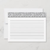 Elegant Grey and White Floral Lace Recipe (Achterkant)