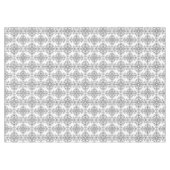 Elegant Grey and White Floral Style Damask Tafelkleed (Voorkant (Horizontaal))