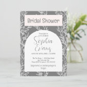 Elegant Grey and White Leaves Vrijgezellenfeest Kaart (Staand voorkant)