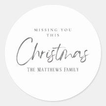 Elegant Grey and White Vermist je kerstmis