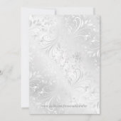 Elegant Grey and White Wedding Invite Kaart (Achterkant)