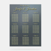 Elegant Grey Background Wedding Seating Chart Acryl Bord (Voorkant)