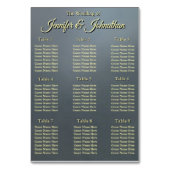 Elegant Grey Background Wedding Seating Chart Kaart (Voorkant)