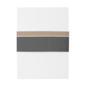 Elegant Grey Beige Typography Wedding Uitnodigingen Wikkel (Achterkant Voorbeeld)