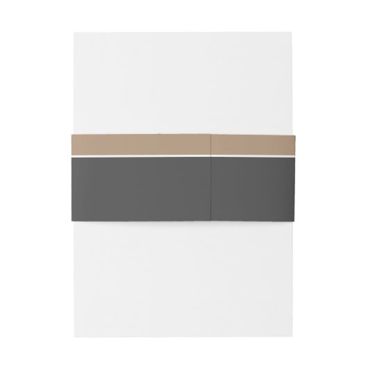 Elegant Grey Beige Typography Wedding Uitnodigingen Wikkel (Achterkant Voorbeeld)