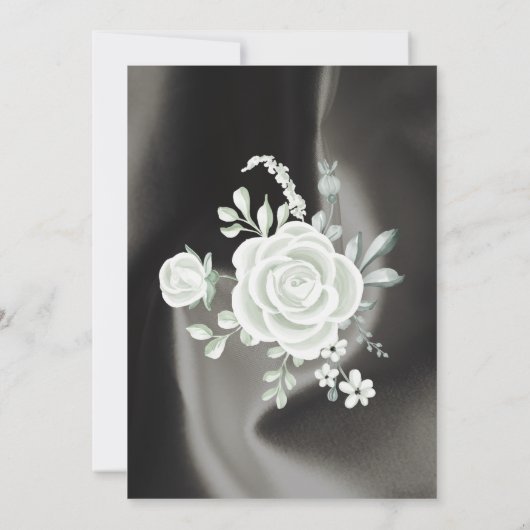 Elegant Grey Bewaar de Datum Aankondiging Kaart (Achterkant)