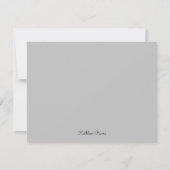 Elegant Grey & Black Custom Personalized Note Kaar Notitiekaartje (Voorkant)