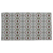 Elegant Grey Blue en Burgundy Kussensloop (Voorkant-Rechts)