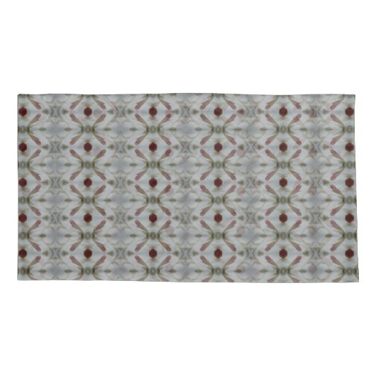 Elegant Grey Blue en Burgundy Kussensloop (Achterkant-Links)