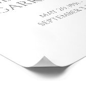 Elegant Grey Celebration of Life Foto Memorial Poster (Hoek)