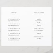 Elegant Grey Celebration of Life Funeral Programme (Achterkant)