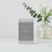 Elegant Grey Damask Visitekaartjes (Staand voorkant)