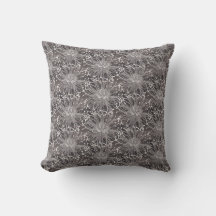 Elegant Grey Dandelion Flower Pattern