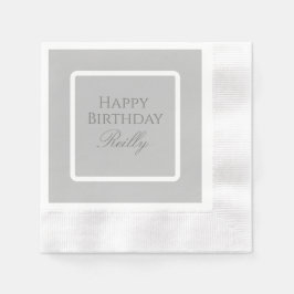 Elegant Grey en White Paper Napkin Sjabloon Servet