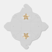 Elegant Grey Faux Gold Star Merry kerst Bedankdoosjes (Uitgevouwen)