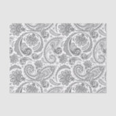 Elegant Grey Floral Damaswitscaseachtergrond Tissuepapier (Voorkant)