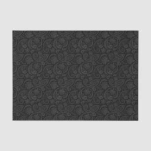 Elegant Grey Floral Damaszwarte achtergrond Tissuepapier