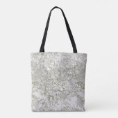 Elegant Grey Floral Toile Tote Bag (Achterkant)