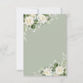Elegant Grey Green Floral Surprise Birthday Kaart (Achterkant)