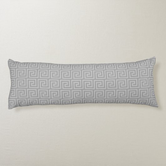 Elegant Grey Griekse Pattern Body Pillow Lichaamskussen (Achterkant)