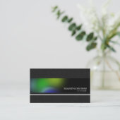 Elegant Grey Grunge Aurora Splendor CEO Startup Visitekaartje (Staand voorkant)