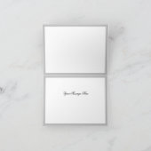 Elegant Grey Hand Drawn Floral Wedding Bedankkaart (Binnen)