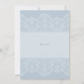 Elegant Grey Lace Wedding Invitations Kaart (Achterkant)