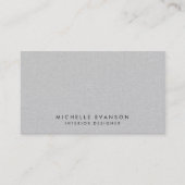 Elegant Grey Linen Minimalist Professional Visitekaartje (Voorkant)
