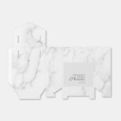 Elegant Grey Marble Pattern Vrijgezellenfeest Bedankdoosjes (Uitgevouwen)
