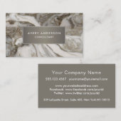 Elegant Grey Marble Professional Visitekaartje (Voorkant / Achterkant)