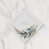 Elegant Grey Merry kerstmis Bedankjes Labels (Voorkant)