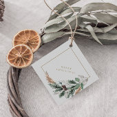 Elegant Grey Merry kerstmis Bedankjes Labels