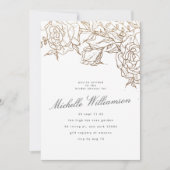 Elegant Grey Modern Gold Pampas Vrijgezellenfeest Kaart (Voorkant)