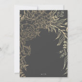 Elegant Grey Modern Gold Pampas Vrijgezellenfeest Kaart (Achterkant)
