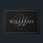 Elegant Grey Monogram Name Pas getrouwd Wedding Gi Deurmat<br><div class="desc">Elegant Grey Monogram Name Pas getrouwd Wedding Gift Doormat</div>