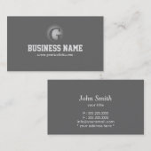 Elegant Grey Monogram Visitekaartje (Voorkant / Achterkant)