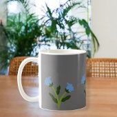 Elegant Grey Mug with Floral Design Koffiemok
