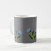 Elegant Grey Mug with Floral Design Koffiemok (Voorkant links)