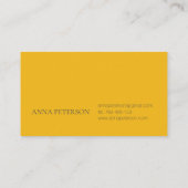 Elegant Grey Oranje Daisy Flower Visitekaartje (Achterkant)