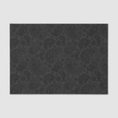 Elegant Grey Paisley Black Background 3 Tissuepapier (Voorkant)