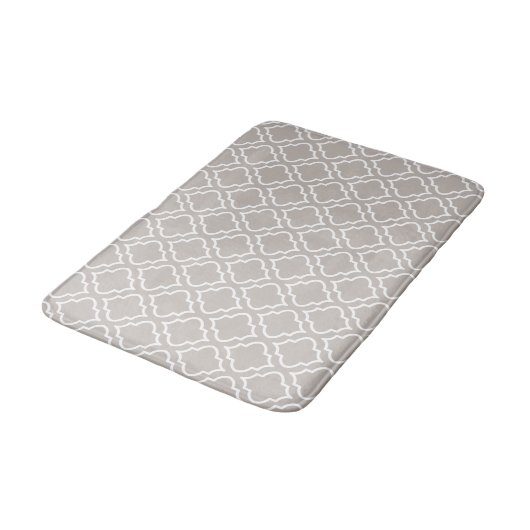 Elegant Grey Pattern Bathroom Rug Mat (Gekanteld)
